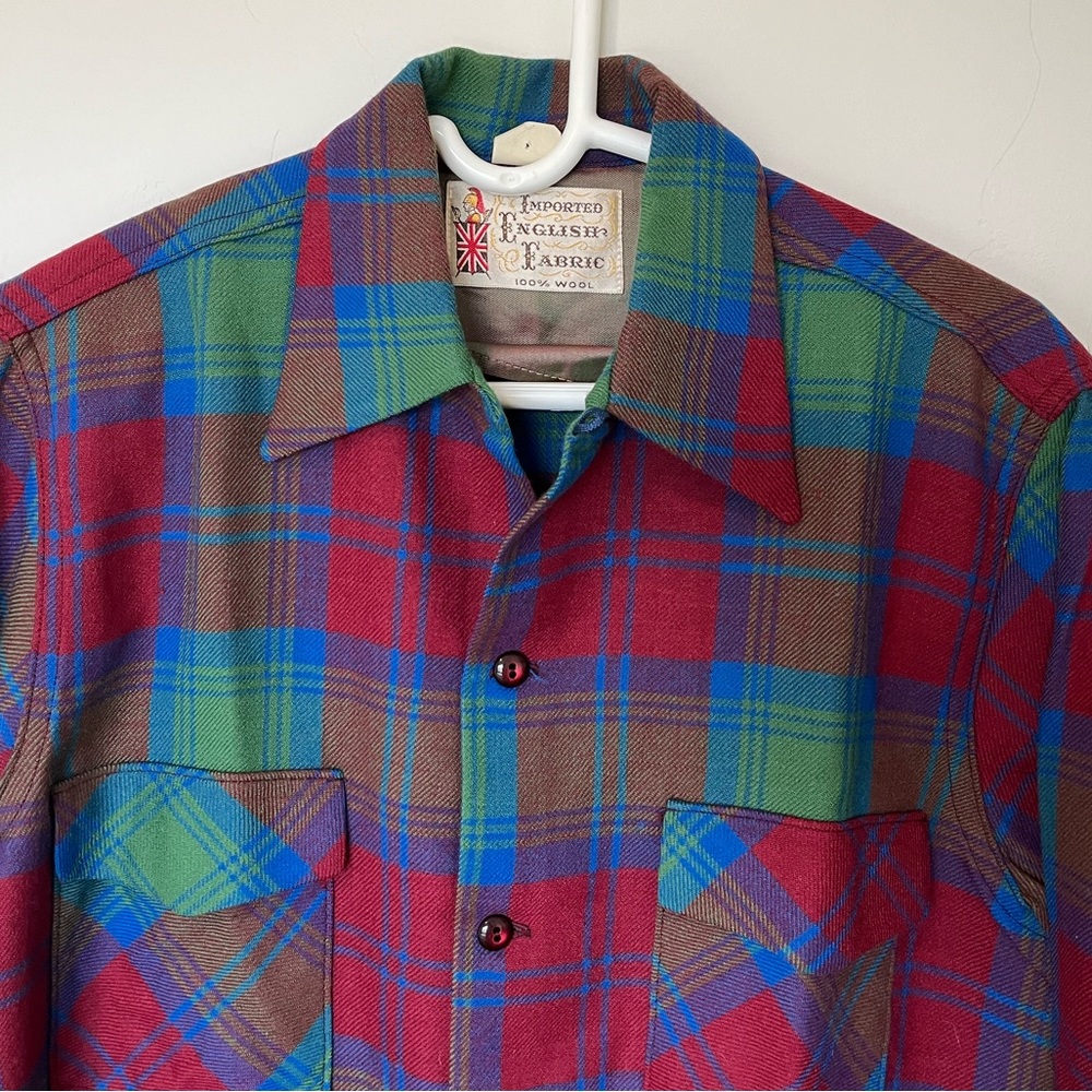 Vintage Merrill long sleeve button shirt - colorful plaid